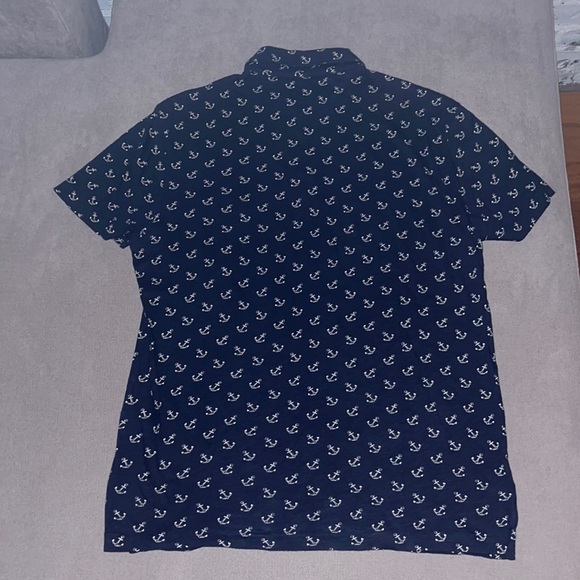 Ralph Lauren Dark Blue Polo Shirt with Anchors - Picture 2 of 2